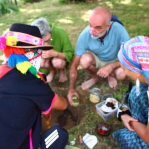 Cérémonie d'offrande à la Pachamama
